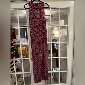 Harley new sleeveless pink and blue jumpsuit size s never worn tags missing